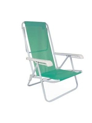 CADEIRA RECLINAVEL 4 POS VERDE AÇO PINTADO UN.