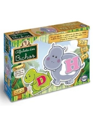 QUEBRA CABECA C/26 JOGOS ALFABETO DOS BICHOS C/52 PCS UN. TOIA BRINQUEDOS