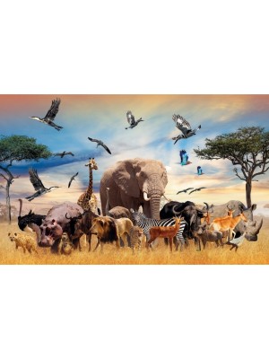 Jogo Quebra Cabeca Puzzle Safari Africa com 500 Peças