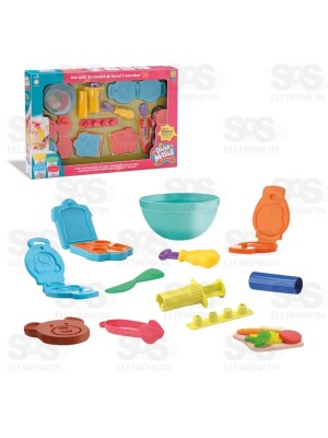 Kit 4 Massinhas Com Acessórios Café Da Manhã Diver Massa