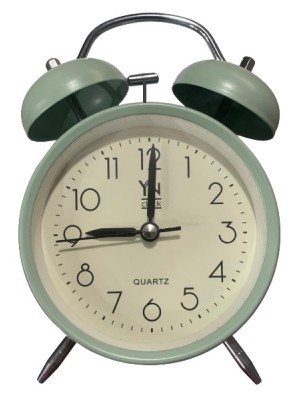 RELOGIO DE MESA 60%FERRO 20%PS 10%VIDRO 10%COMPONENTES ELETRONICOS UN. IMPORIENTE