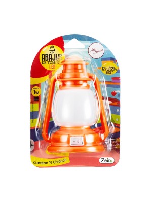ABAJUR DE TOMADA LED LAMPIAO 1W BIVOLT 15X10,3CM UN. ZEIN