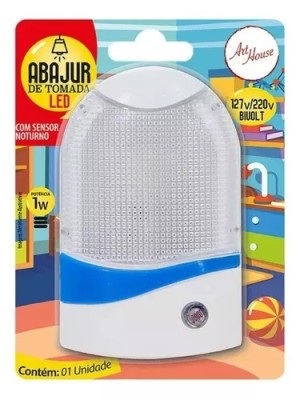 ABAJUR LED C/ SENSOR NOTURNO BIVOLT UN. ZEIN