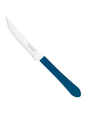 FACA CHURRASCO INOX 4 LEME AZUL UN. TRAMONTINA
