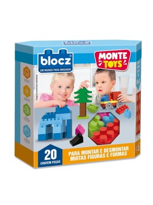 BLOCOS MONTE TOYS 20 PEÇAS UN. ZUCATOYS