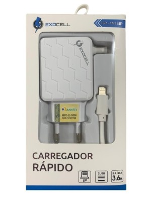 CARREGADOR DE CELULAR C/ CABO IPH UN. JMD IMPORTS