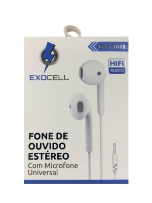 FONE DE OUVIDO ESTÉREO COM MICROFONE UNIVERSAL UN. JMD IMPORTS