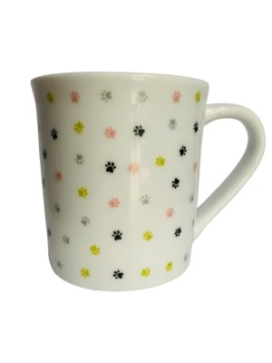 Caneca Porcelana 150ml PET Faixa Terramada – Caneca Decorativa Pequena para Café, Chá, Cappuccino e Bebidas Quentes