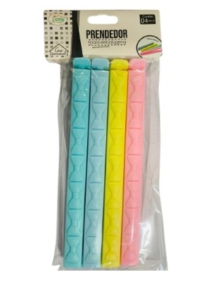 PRENDEDOR PARA EMBALAGENS DE PLASTICO COM 4 PEÇAS UN. FU XING