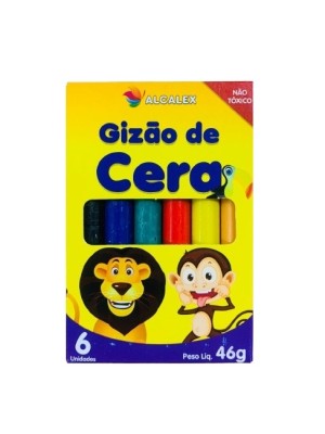 GIZAO DE CERA C/6 CORES 46G UN.