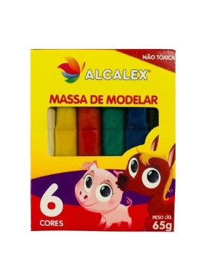 MASSA DE MODELAR C/6 CORES 65G UN.