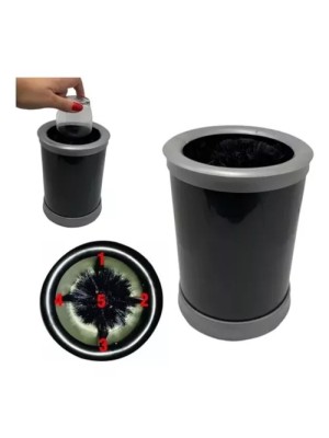 LAVA COPO CINZA/PRETO 13,5X13,5X19CM UN.