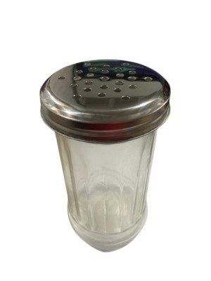 PORTA CONDIMENTOS DE VIDRO E TAMPA DE AÇO INOX 280ML UN. FU XING