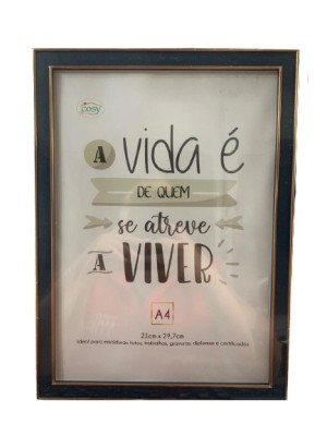 QUADRO PARA CERTIFICADOS DE PLASTICO 21X29,7CM UN. FU XING