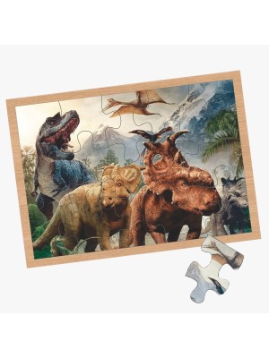 QUEBRA-CABECA MDF C/99PCS DINOSSAUROS UN. CONECTA BRASIL