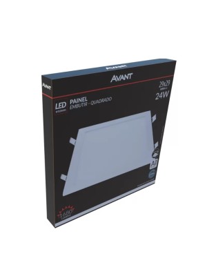 PAINEL DE EMBUTIR LED QUADRADO 29X29CM 6500K 24W BIVOLT 858131374 UN. AVANT