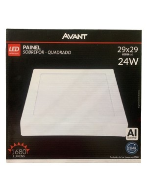 PAINEL DE SOBREPOR LED QUADRADO 29X29CM 6500K 24W BIVOLT 768131375 UN. AVANT