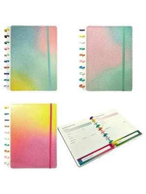 CADERNO GLITTER DEGRADE 87 FOLHAS 26X20CM