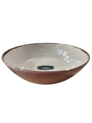 SALADEIRA DE MELAMINA AREIA 25X6CM 2100ML UN. BELLAGIO