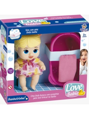 BONECA LOVE BABIE BANHEIRINHA LOIRA UN. MISTER BRINQUE