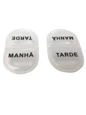 PORTA COMPRIMIDOS DE PLASTICO C/2 6,5X4CM UN.