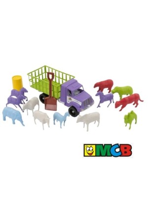 TURMA DO ZOOLOGICO COM CARRO KIT C/15PCS UN. MCB