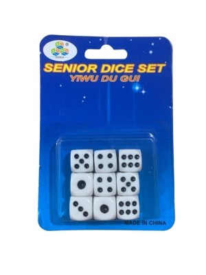 DADOS PARA JOGOS 1,6CM C/9PCS UN. MADO