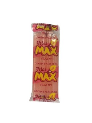 VELA N 1 ROSA 8PCS 12G UN. VELAS MAX