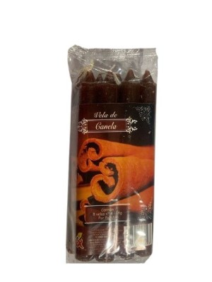 VELA PERFUMADA N 4 CANELA 8PCS 18G UN. VELAS MAX