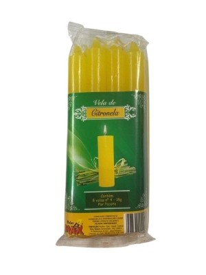 VELA PERFUMADA N 4 CITRONELA 8PCS 18G UN. VELAS MAX