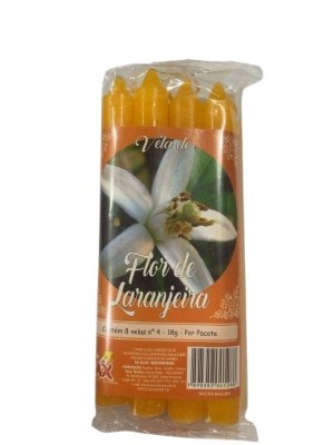 VELA PERFUMADA N 4 LARANJA 8PCS 18G UN. VELAS MAX