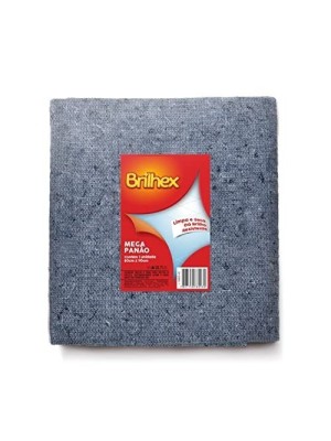 Mega Panão Brilhex 80x90cm Azul – Pano de Chão Grande de Alta Absorção para Limpeza Doméstica e Comercial, Tecido Resistente e Lavável