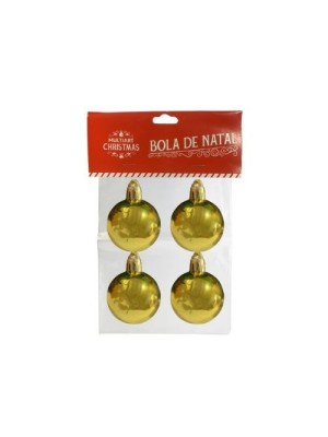 BOLA DE NATAL 4CM C/4 PCS UN. MULTIART