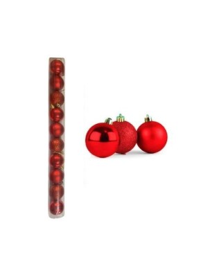 BOLA NATAL 5CM PCT COM 10 UNID CORES SORTIDAS UN. TOP IMPORTADORA