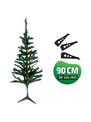 ARVORE DE NATAL 90CM VERDE 80 GALHOS UN. TOP IMPORTADORA