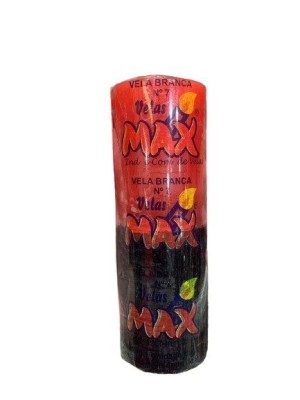 VELA N 7 VERMELHA-PRETA 255G UN. VELAS MAX