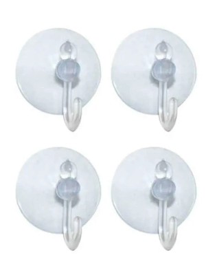 GANCHO VENTOSA 5CM C/4PCS UN. ALIANCA COMERCIO VAREJISTA