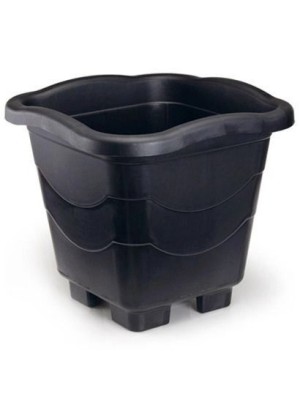 VASO QUADRADO PRETO GG 18L 37,5X34CM UN. INJEPLASTEC