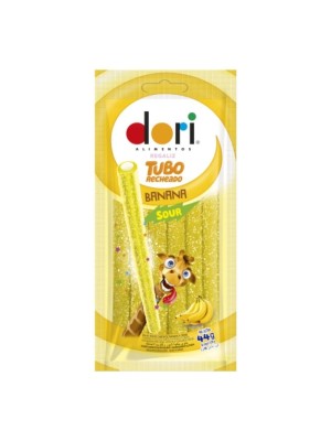 REGALIZ TUBO RECHEADO SABOR BANANA AZEDA 44G UN.