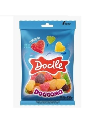 BALA DE GOMA DOCIGOMA CORACAO SORTIDA 70G UN.
