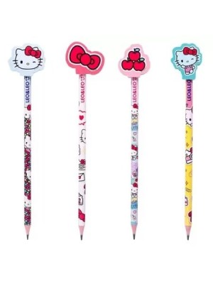 LAPIS HB COM BORRACHA NA PONTA HELLO KITTY POTE C/30PCS UN.