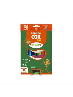 LAPIS DE COR PACOTE C/6PCS BIG C/12 CORES MAIS APONTADOR UN.