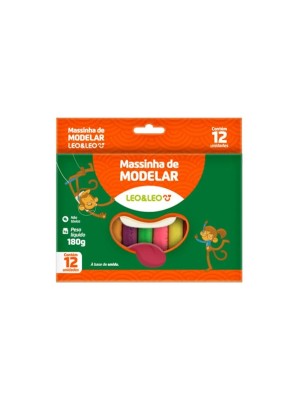 MASSA DE MODELAR PACOTE C/12PCS C/12 CORES 180G UN.