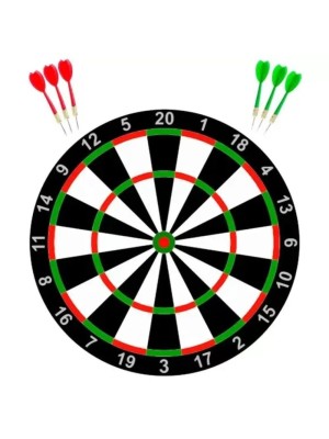 JOGO DE DARDOS 29CM C/5 PCS UN.