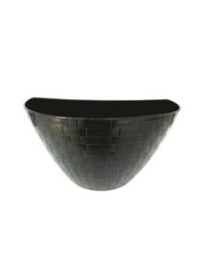 VASO DE PAREDE RATAN PRETO 1000ML UN.