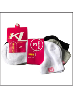 MEIA FEMININA S/COSTURA C/3 PARES 34/39 UN.