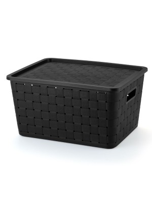 CESTO PRATICO RATTAN 29LTS PRETO UN.