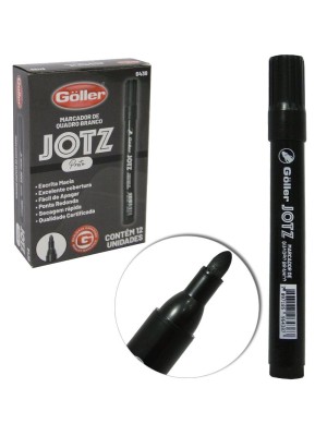 MARCADOR PERMANENTE CX C/12PCS JOTZ PRETO UN.