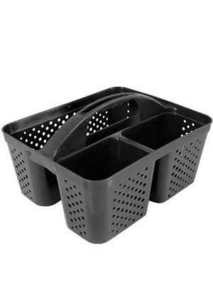 CESTO TRANSPORTA TUDO PRETO 31,3X26,3X18,2CM UN.