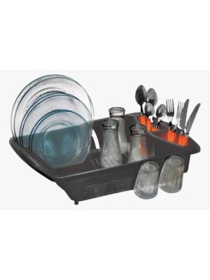 ESCORREDOR DE PRATOS GG PRETO 35,5X49X11CM UN.